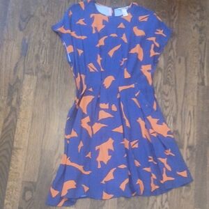 H&M Women's Blue and Orange Casual Dress